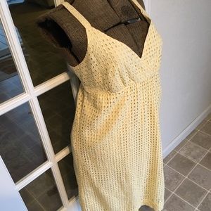 a.n.a Dresses - Ana yellow cotton eyelet sundress size 10 a.n.a Dresses - Ana yellow cotton eyelet sundress size 10